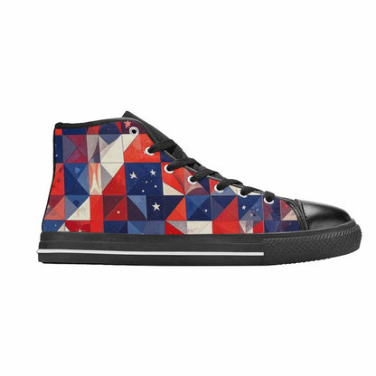 MEN'S American Flag Stars High Top Canvas Dreamcore Custom Sneakers
