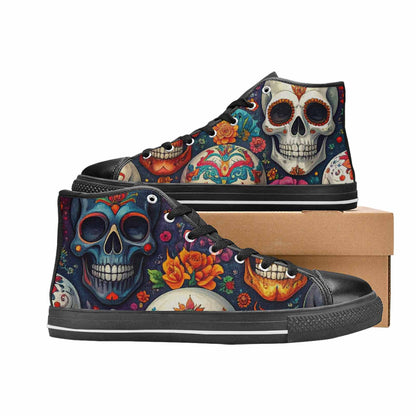 MEN'S Skull High Top Canvas Y2K Shoes