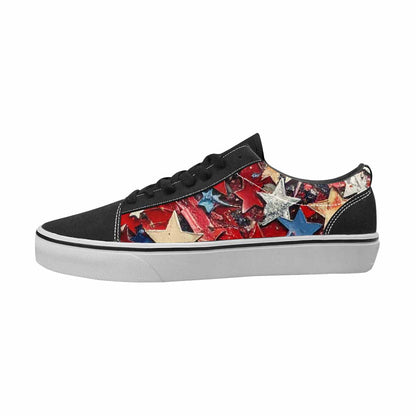 MEN'S Patriotic Canvas Unique Print Kaleidoscope Custom Sneakers