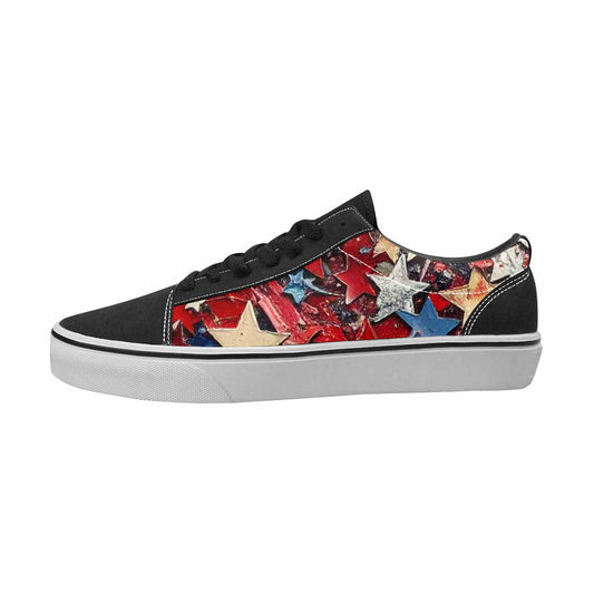 Patriotic Stars & Stripes Custom Sneakers 3 | Men's | Freaky Shoes®
