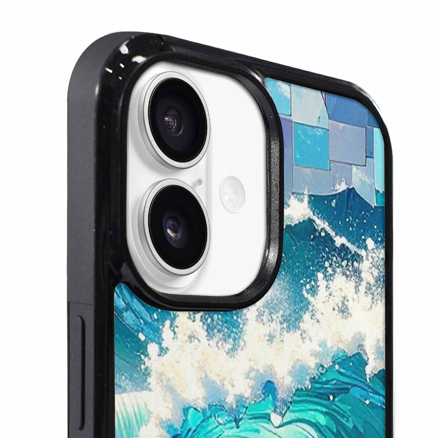 iPhone 17 Case — Wave Crest Splash Wave Watercolor Abstract, Custom Made Phone Cover