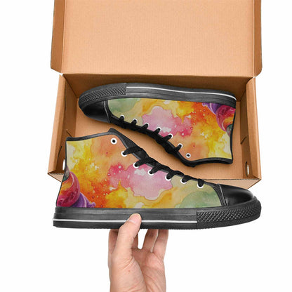 MEN'S Melting Icecream Collage High Top Canvas Cottagecore Shoes