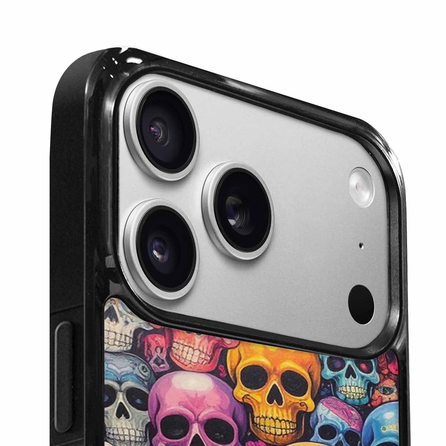 iPhone 17 Pro Case — Skulls General Skulls Pattern Hundreds Gothic, Custom Printed Phone Case