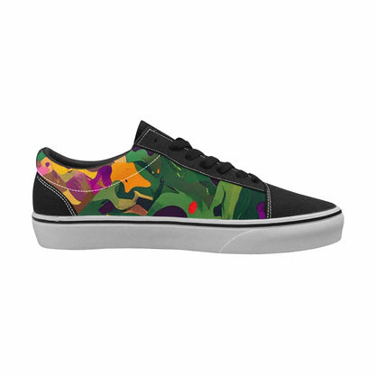 MEN'S Military Camouflage Blotch Canvas Lace-Up Wallpaper Art Custom Shoes