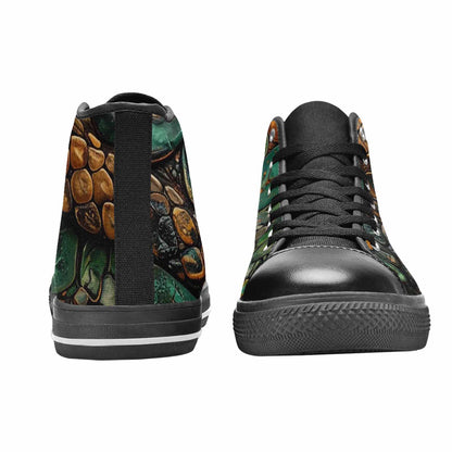 MEN'S Snake Skin Reptile High Top Canvas Cottagecore Shoes