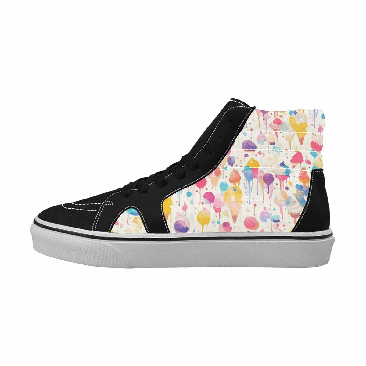 MEN'S Ice Cream Motif Ice High Top Canvas Dark Academia Sneakers