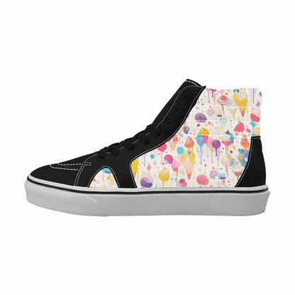 MEN'S Ice Cream Motif Ice High Top Canvas Dark Academia Sneakers
