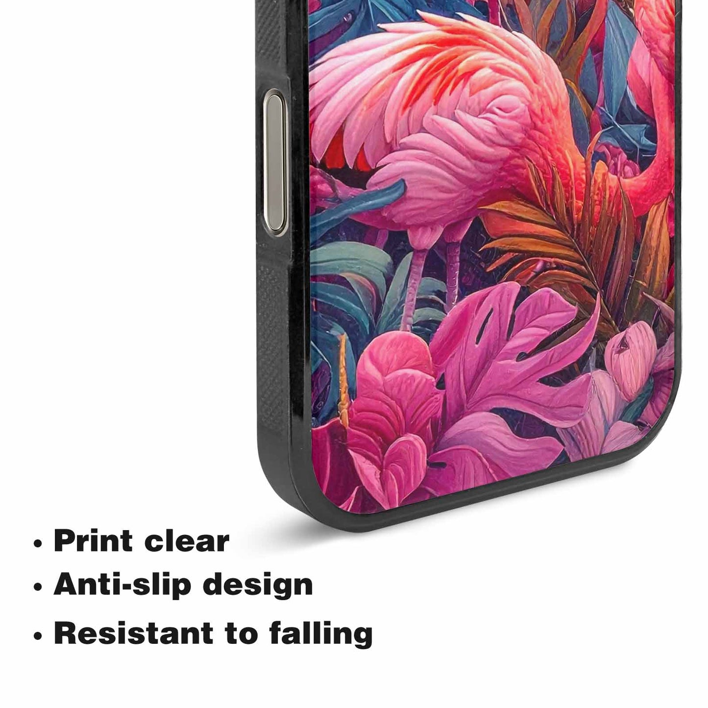 iPhone 16 Pro Max Case — Flamingo Tropical Flamingo Tropical Pattern Hundreds, Custom Art Phone Cover