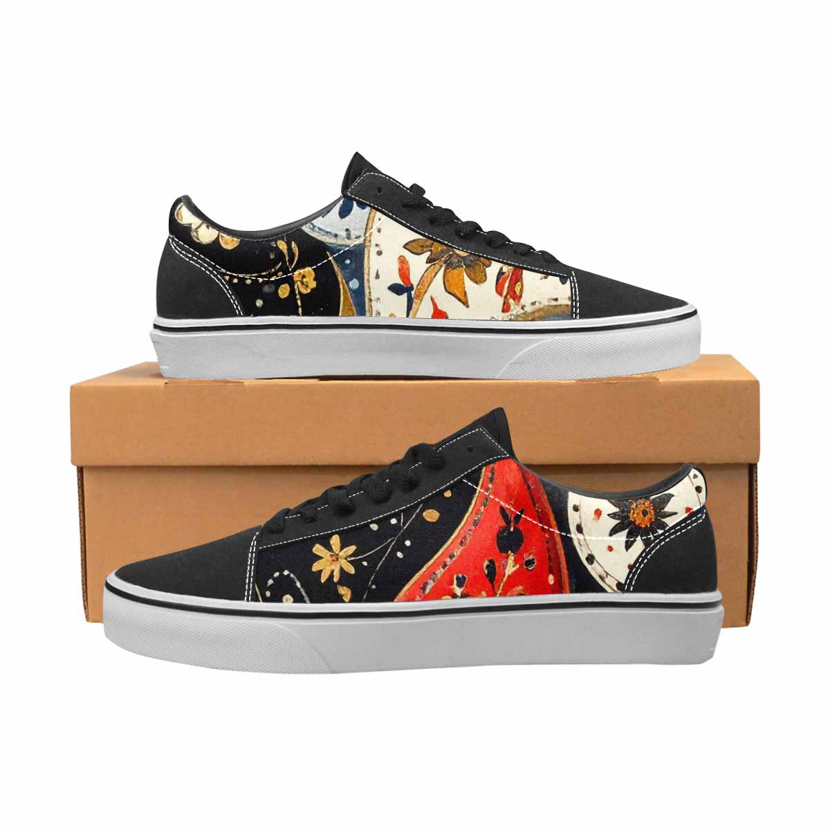 WOMEN'S Paisley Bandana Canvas Lace-Up Y2K Shoes