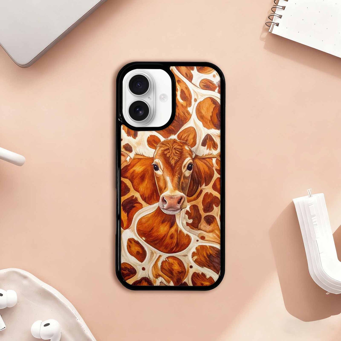 iPhone 17 Case — Small Cow Animal Print Animal Print, Custom Designed Case Cover