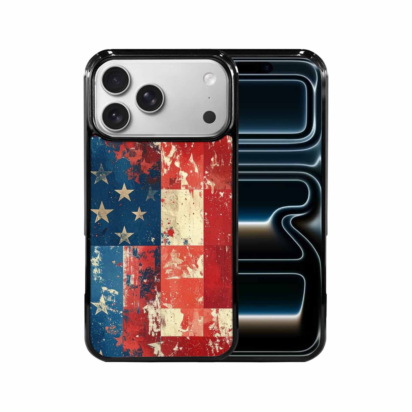 iPhone 17 Pro Max Case — Small American Flag Stars Galaxy Space, Customized Protective Case