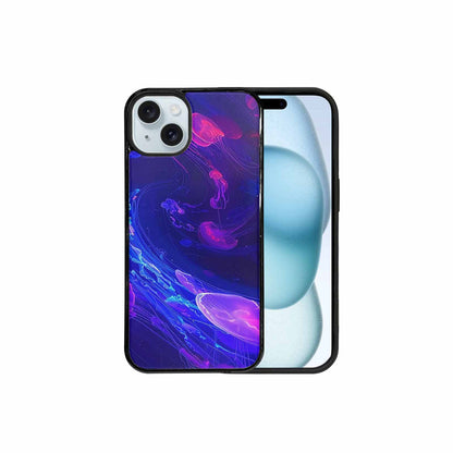 iPhone 15 Plus Case — Jellyfish Glow Jellyfish Glow Pattern Hundreds, Custom Designed Case Cover