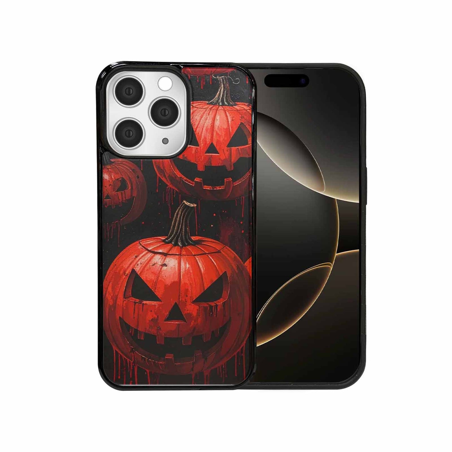 iPhone 15 Pro Max Case — Bloody Pumpkin Face Custom, Custom Designed Case Cover