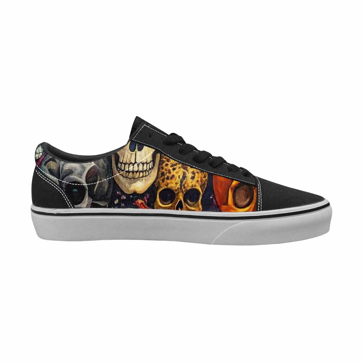 WOMEN'S Skulls Lace-Up Canvas Surreal Shoes