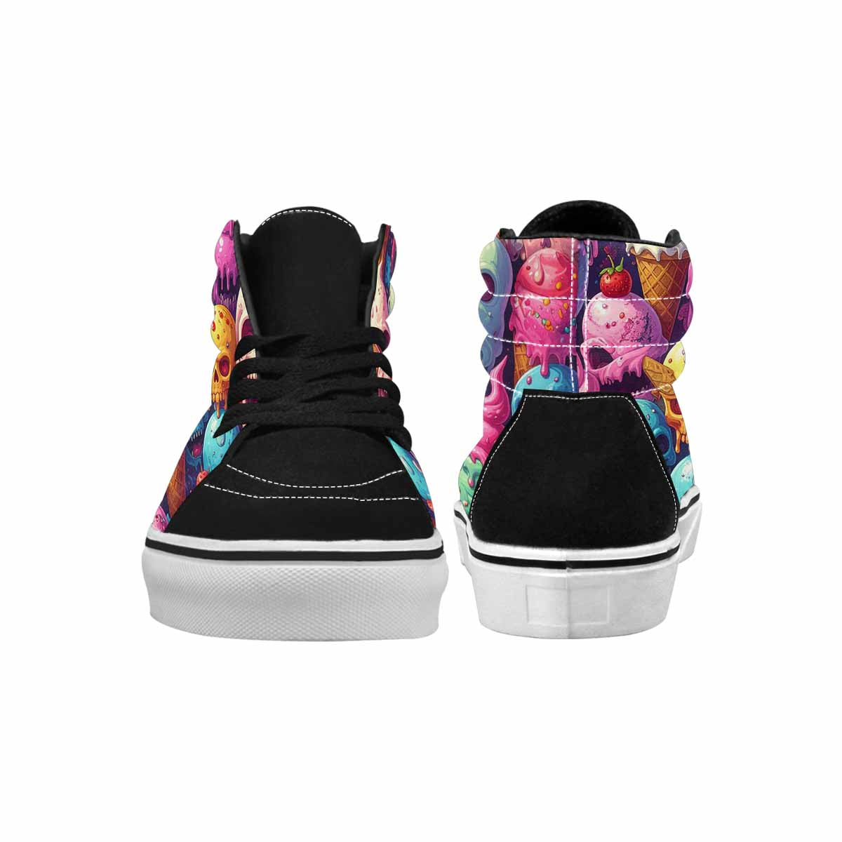 MEN'S Ice Cream Monsters  High Top Canvas Surreal Custom Shoes