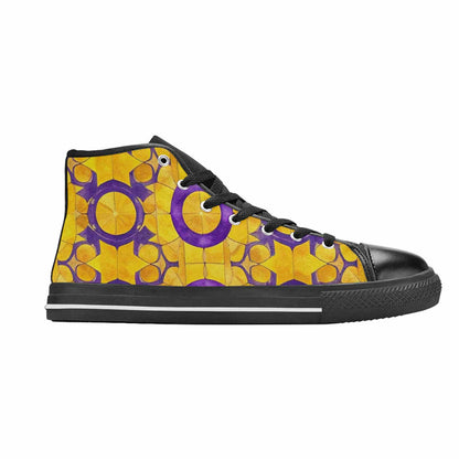 MEN'S Intersex Flag Color High Top Canvas Grunge Shoes