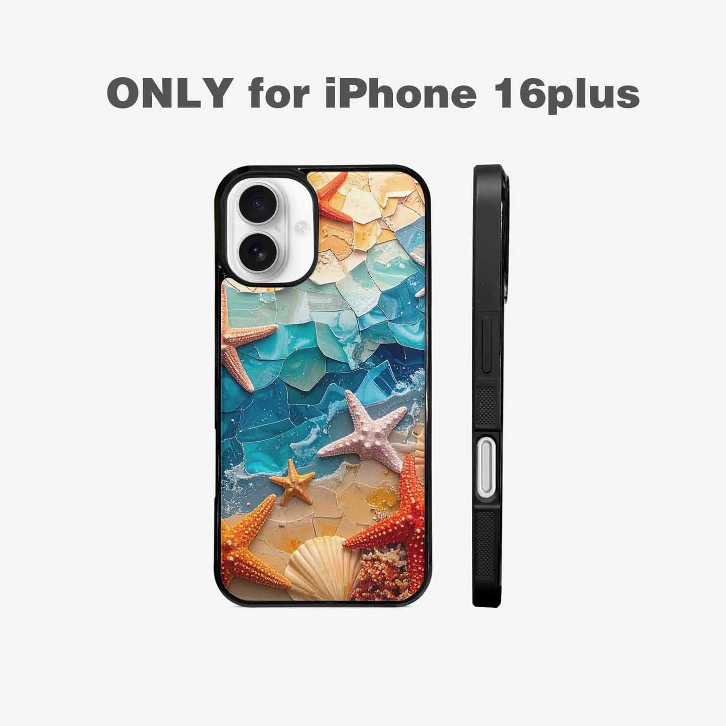 iPhone 16 Plus Case — Starfish Cluster Starfish Cluster Pattern Hundreds, Custom Made Phone Cover
