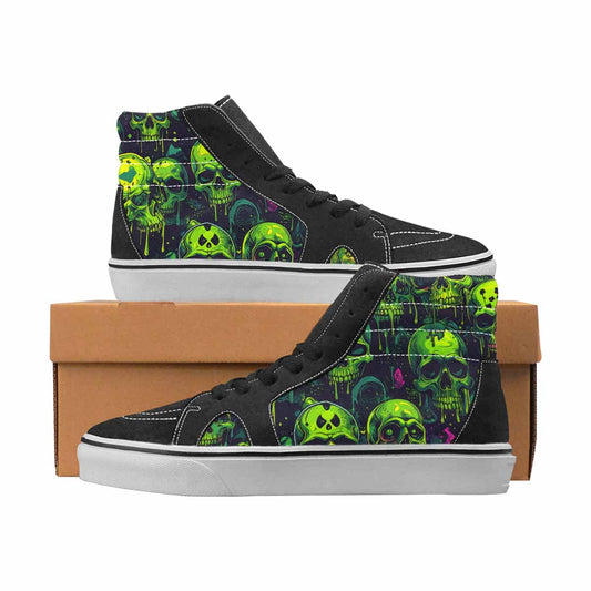 WOMEN'S Skulls High Top Canvas Custom Design Aesthetic Custom Shoes