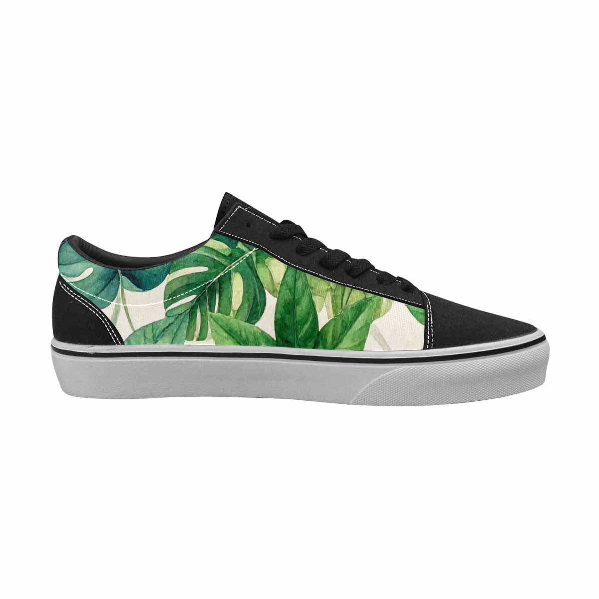 WOMEN'S Seven-Point Palmate Leaf Canvas Lace-Up Neon Fantasy Sneakers