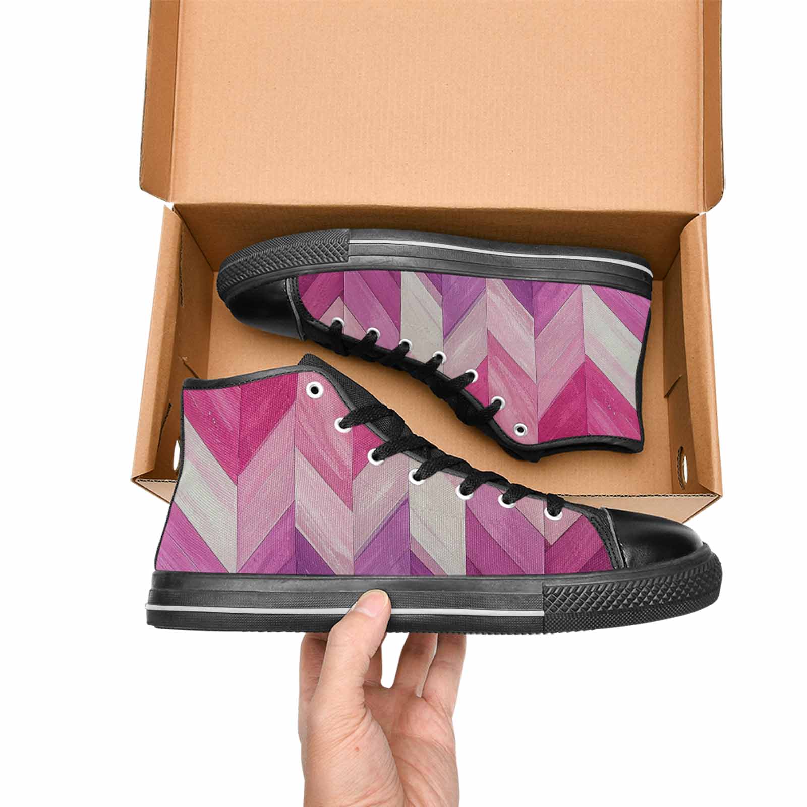 MEN'S Genderfluid Flag Color High Top Canvas Aesthetic Sneakers