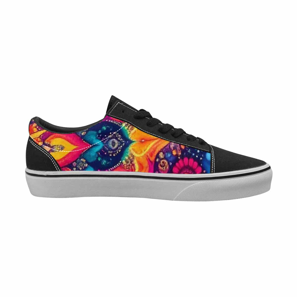 MEN'S Tie Dye Mandala Canvas Lace-Up Grunge Custom Shoes