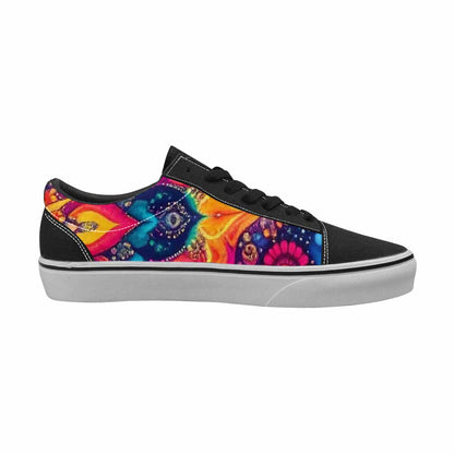MEN'S Tie Dye Mandala Canvas Lace-Up Grunge Custom Shoes