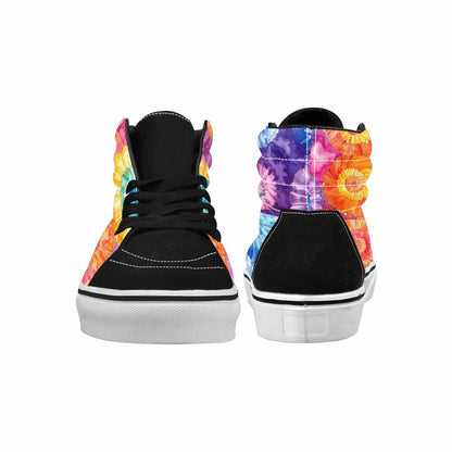 WOMEN'S Tie Dye Swirl High Top Canvas Vivid Custom Shoes