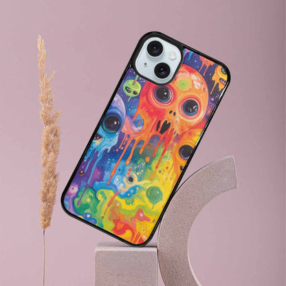iPhone 15 Plus Case — Aliens Tie Dyemelting Aliens P, Custom Printed Phone Case