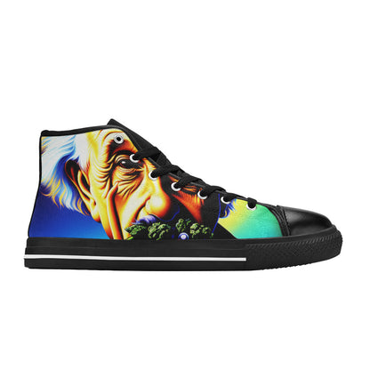 MEN'S 420 Albert Men’S High Top Canvas Wallpaper Art Custom Sneakers