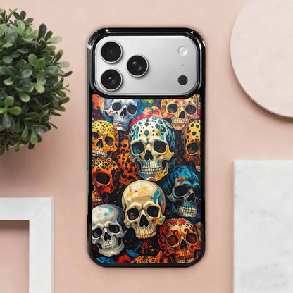 iPhone 17 Pro Max Case — Skulls Animal Printskulls Patt Gothic Skulls, Custom Phone Case
