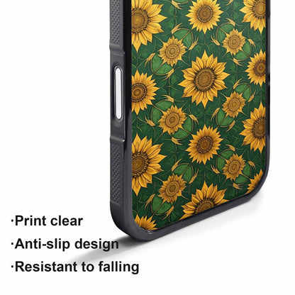 iPhone 17 Air Case — Sunflower Motifs Arranged In A Floral, Custom Printed Phone Case