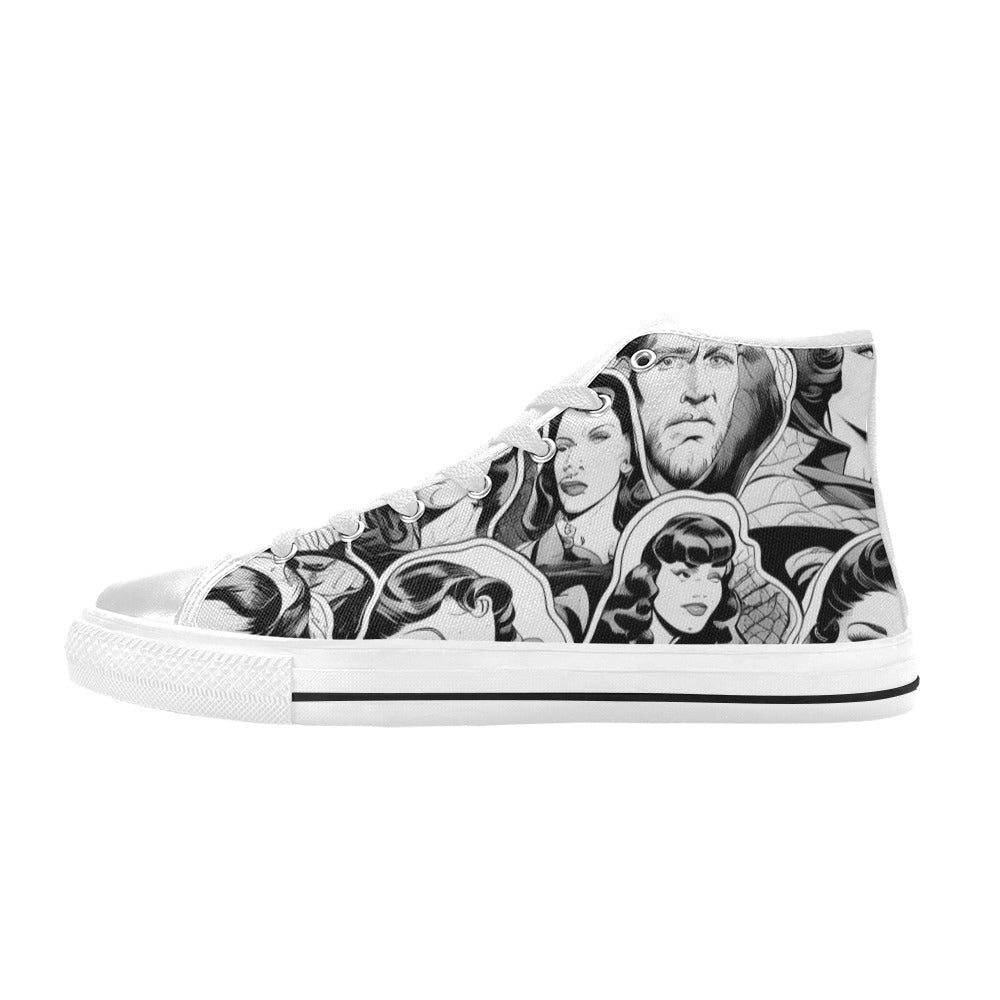 MEN'S Cc Retro Faces 2 High Top Canvas Cottagecore Custom Sneakers