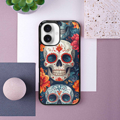 iPhone 16 Case — Marble Skull Custom, Custom Designed Case Cover