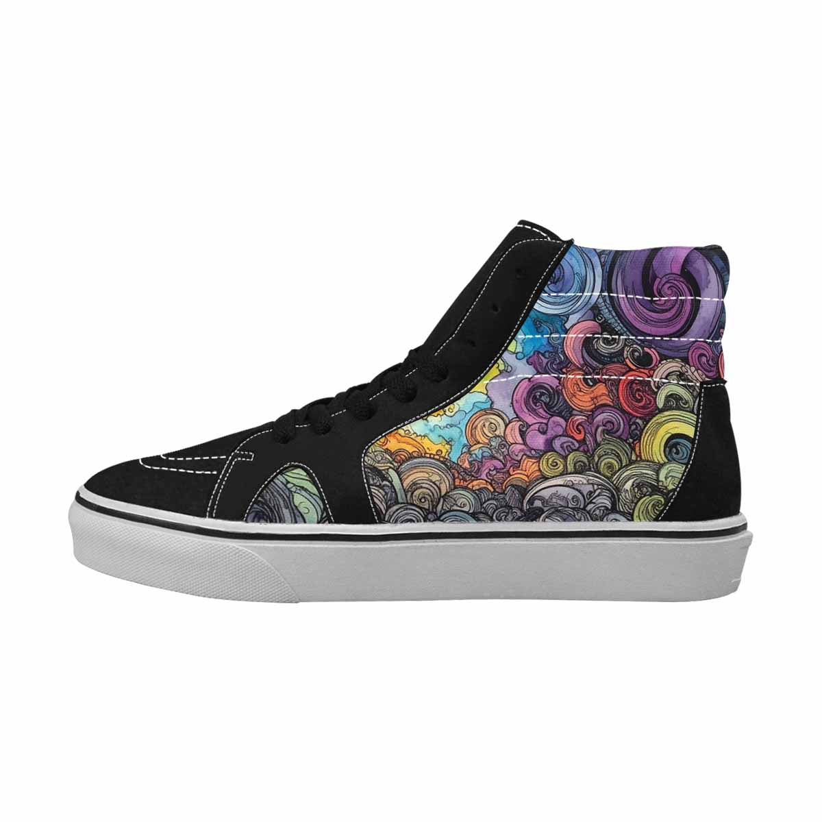 MEN'S Tie High Top Canvas Neon Fantasy Shoes