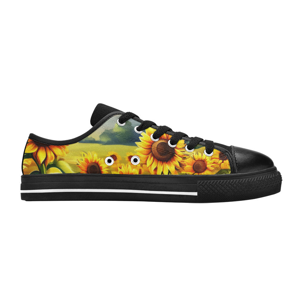 WOMEN'S Sunflowers Art 2 Canvas Aesthetic Custom Shoes