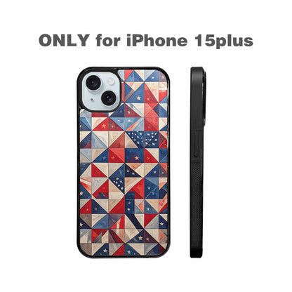 iPhone 15 Plus Case — Small American Flag Stars And Stripes, Custom Phone Case