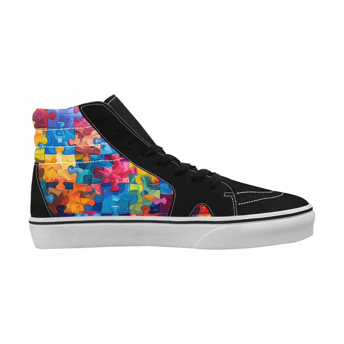 MEN'S Autism Puzzle Pieces High Top Canvas Vivid Custom Sneakers