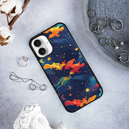 iPhone 16 Plus Case — Cosmic Camo Harmony, Customized Protective Case