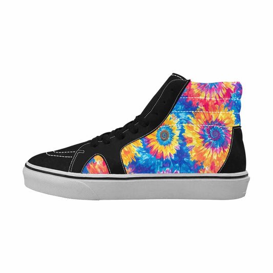 MEN'S Tie Dye Swirl High Top Canvas Aesthetic Custom Shoes