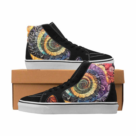 MEN'S Tie Dye High Top Canvas Custom Design Aesthetic All Over Print Shoes