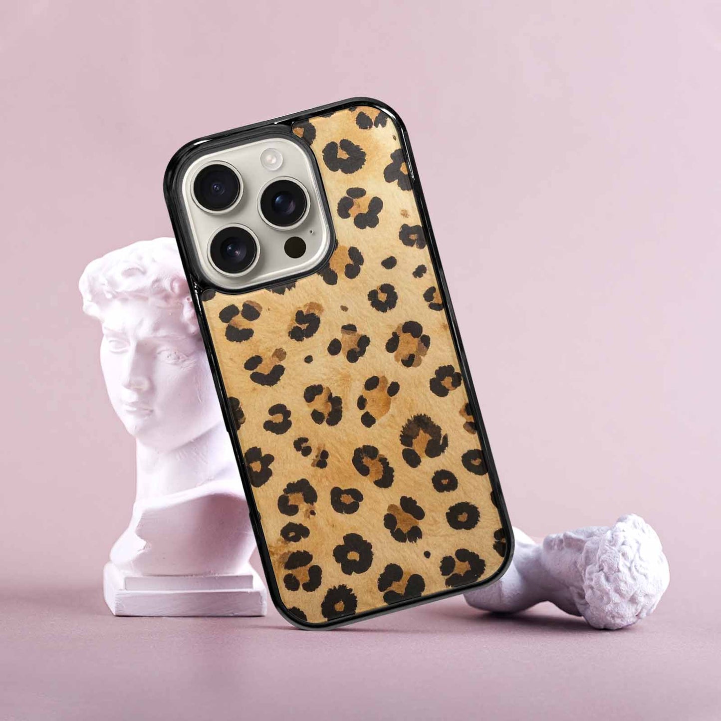 iPhone 16 Pro Case — Cheetah Print Sandy Tan Base With, Unique Phone Case Design