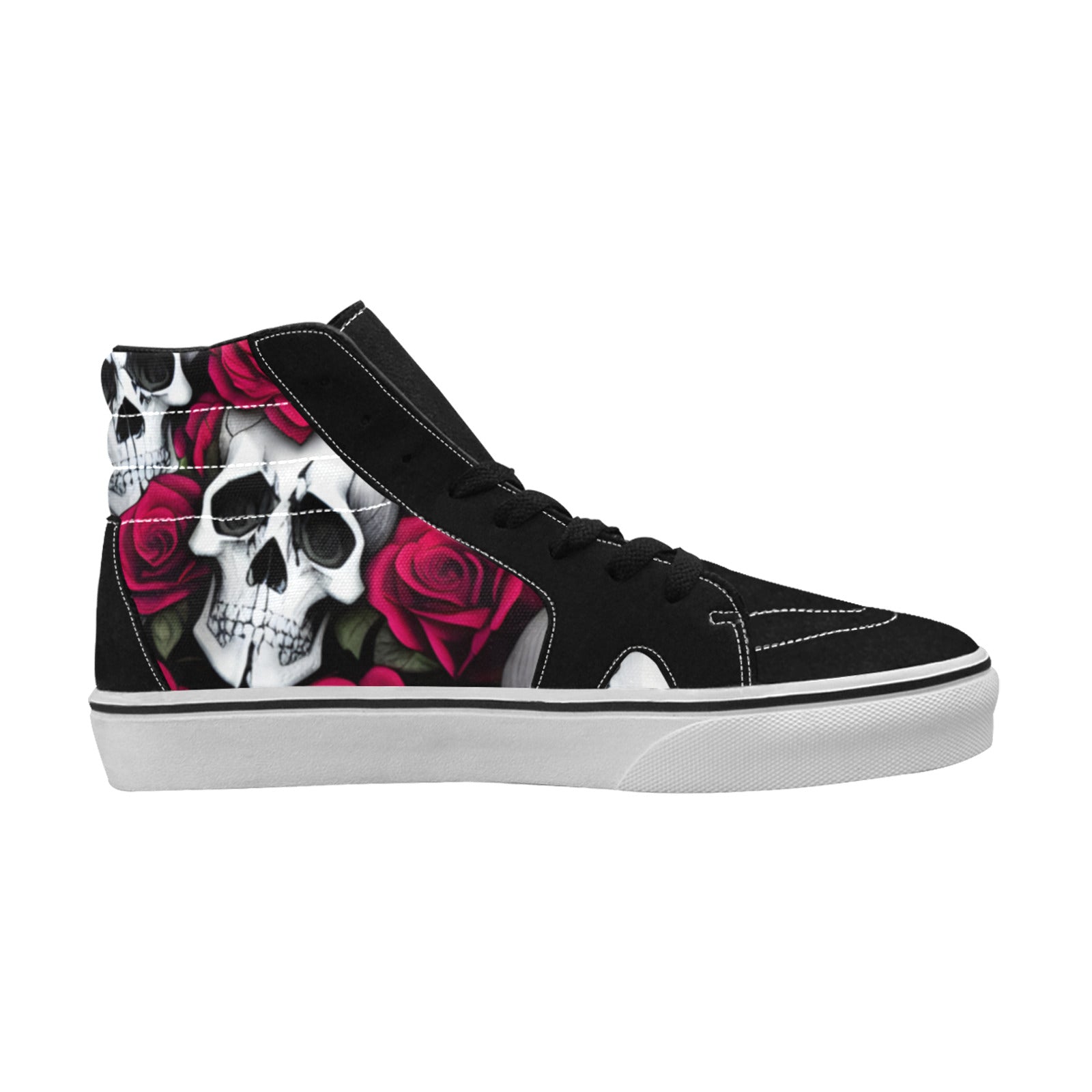 WOMEN'S Skulls & Roses High Top Skateboarding Aesthetic Custom Shoes