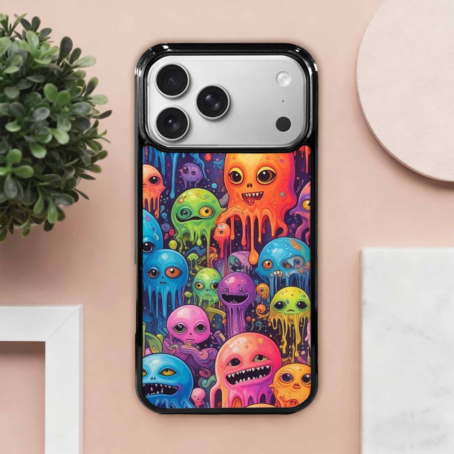 iPhone 17 Pro Max Case — Aliens Tie Dyemelting Aliens Tie Dye, Custom Designed Case Cover