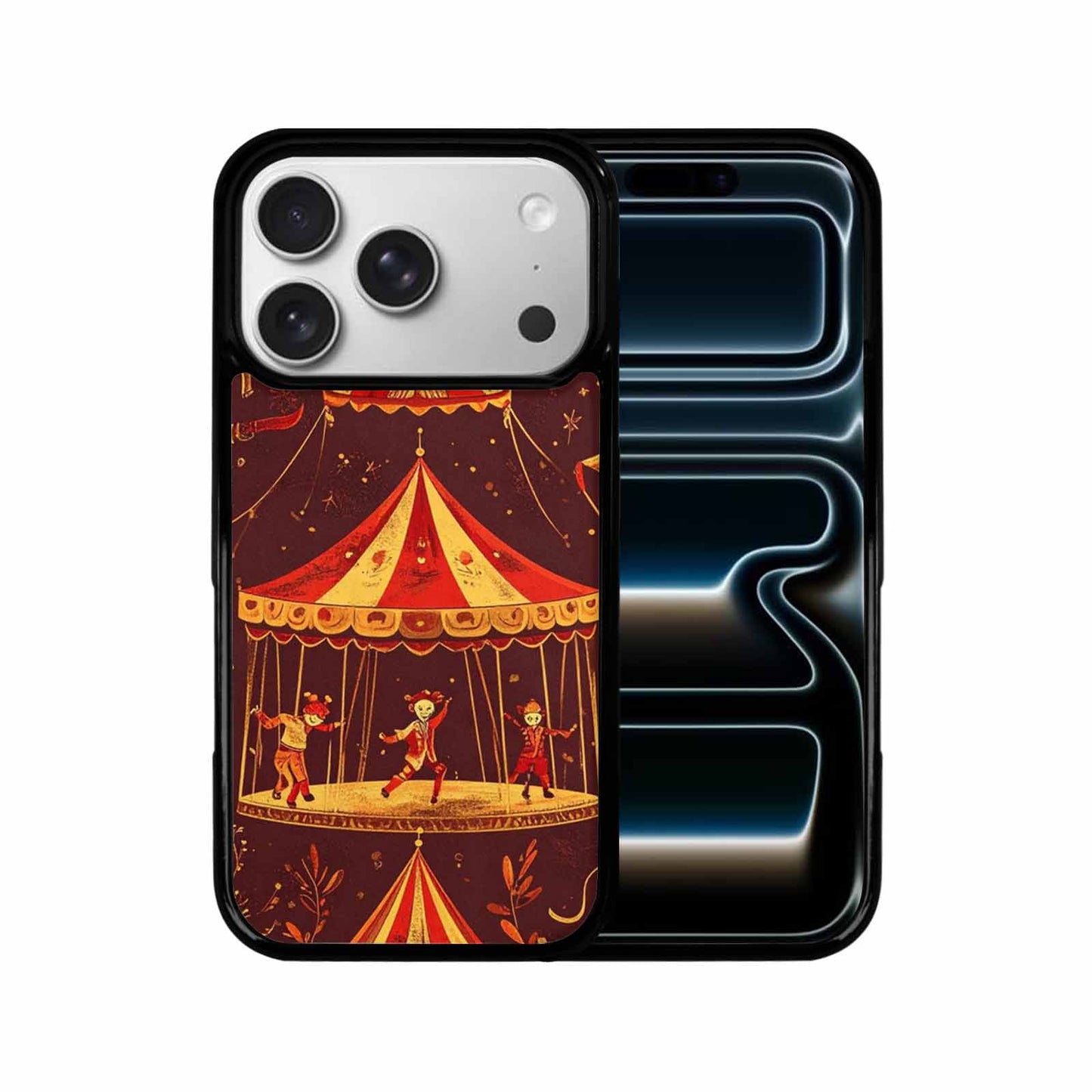 iPhone 17 Pro Case — Vintage Circus Art Pattern Retro Vintage, Custom Print Case Cover