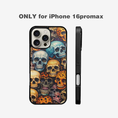 iPhone 16 Pro Max Case — Skulls Pattern Hundreds Of Sma, Original Design Phone Case