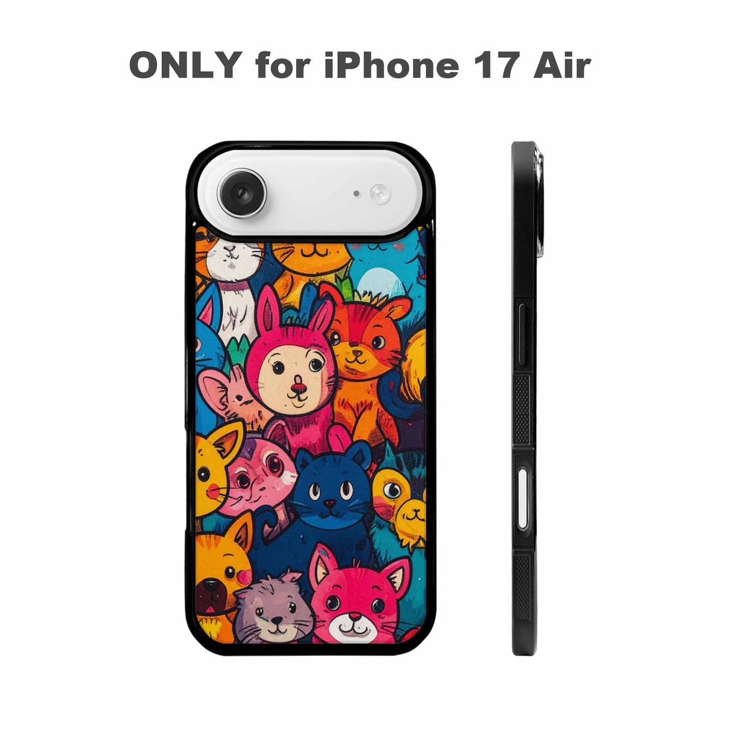 iPhone 17 Air Case — Seamless Tileable Pattern Of Overlapping Cartoon, Custom Phone Case