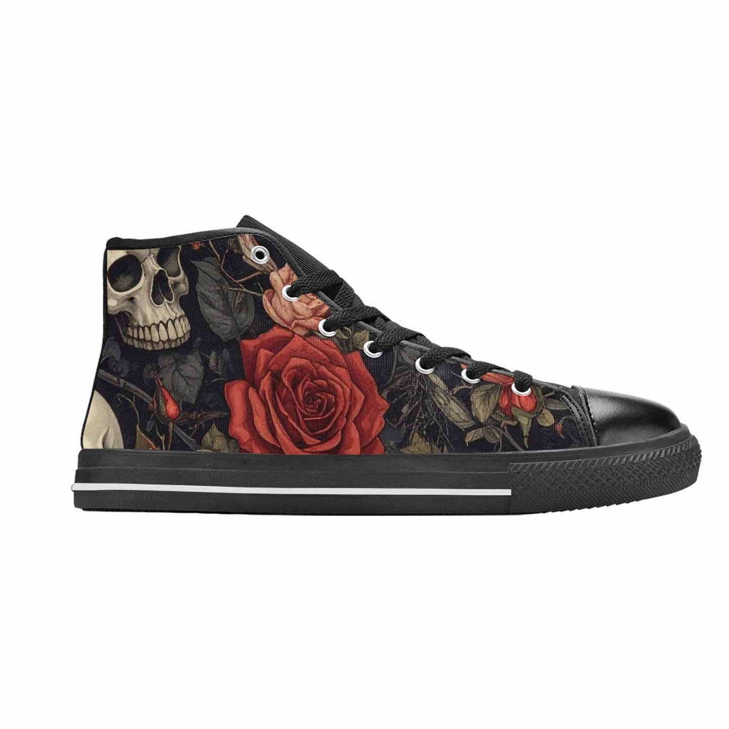 MEN'S Skulls - Roses High Top Canvas Dreamcore Custom Sneakers
