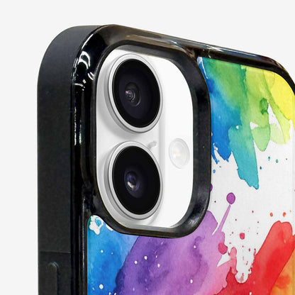 iPhone 16 Case — Watercolor Splash Abstract Pattern Seamless Repeat, Custom Art Phone Cover