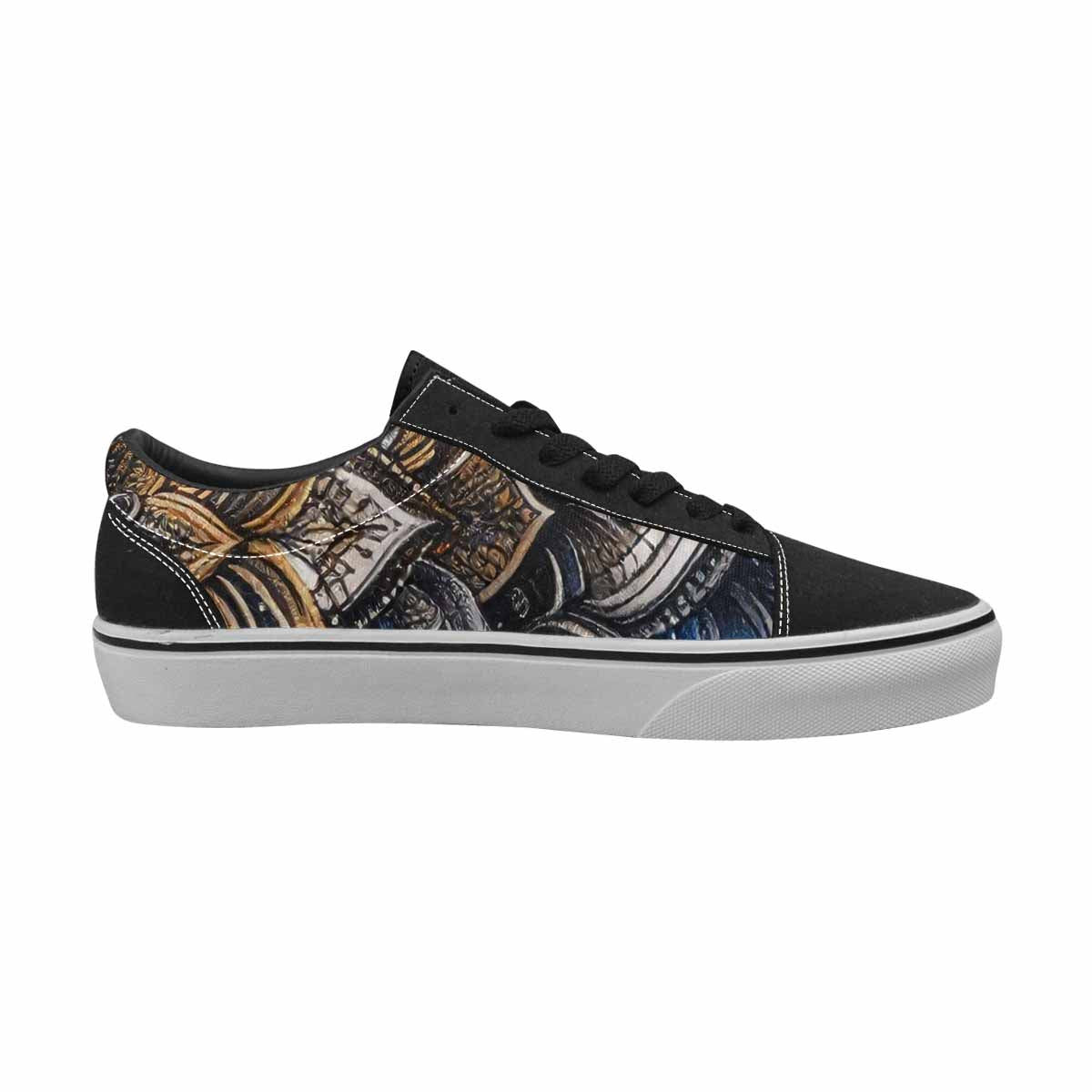 WOMEN'S Mandala Medallion Lace-Up Canvas Melting Art Sneakers
