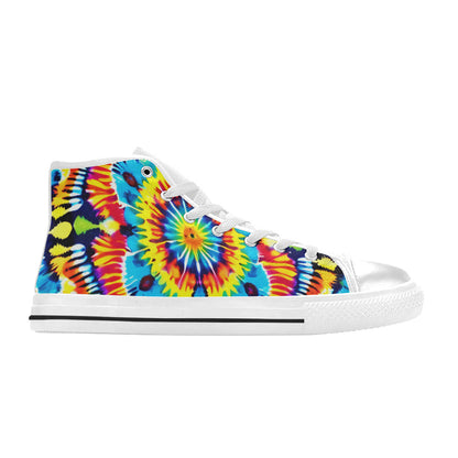 MEN'S Tie Dye Art Men’S High Top Canvas Surreal Custom Shoes